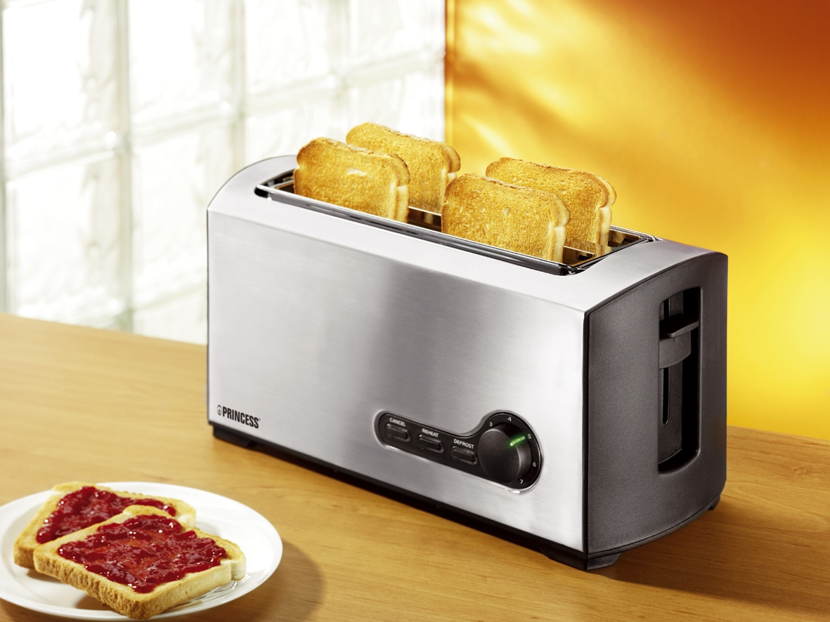 Topinkova Petra Four Toaster Belluno - z brouen nerezov oceli, na 4 kupav toasty - topinky, najednou