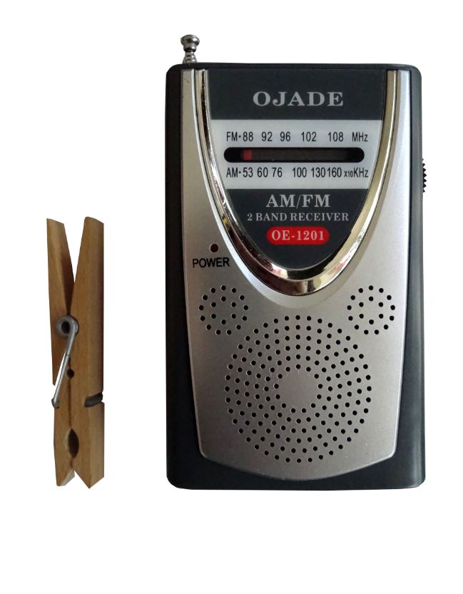 Kapesn rdio AM/FM, 9 x 6 cm, mini velikost