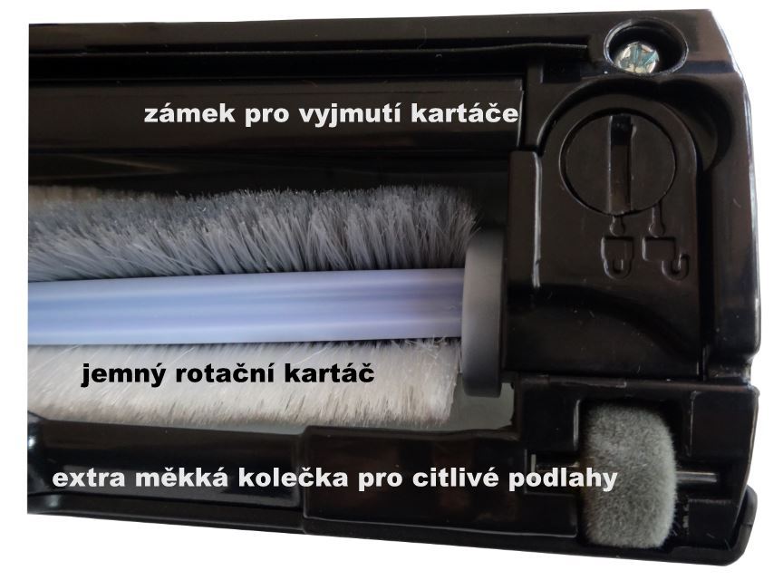Turbo hubice ETA na pevn podlahy s extra mkkmi koleky a rotanm kartem