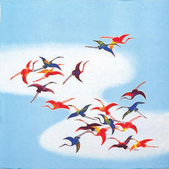 Japonsk tek Furoiki Tsuru 90 x 90 cm