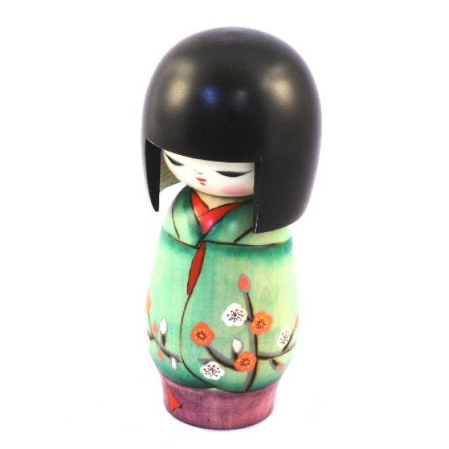 Originln japonsk panenka Kokeshi - kokei Umematsuri