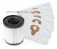 1+5ks Sada filtr omvateln pro Parkside PWD 25, PWD 30, PNTS 1400 H4 a sky textiln