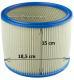 Filtr pro vysava PARKSIDE PNTS 1300, 30/4, 30/6, 30/7, 30/8, 30/9, PNTS 35/5, PNTS 38 - rozmry filtru.