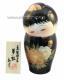 Japonsk panenka Kokeshi Yumeji Black Urushi 15,5 cm